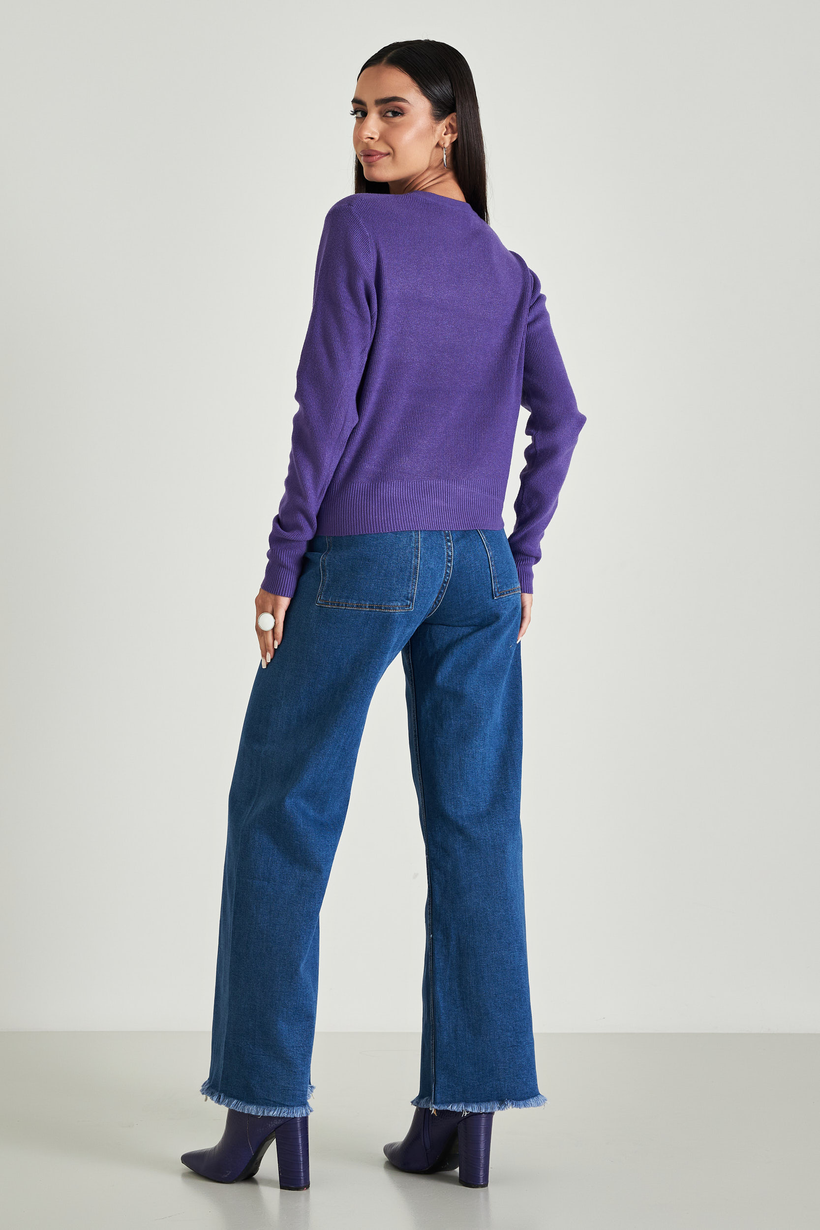 Picture of Ribbed sweater with waistband