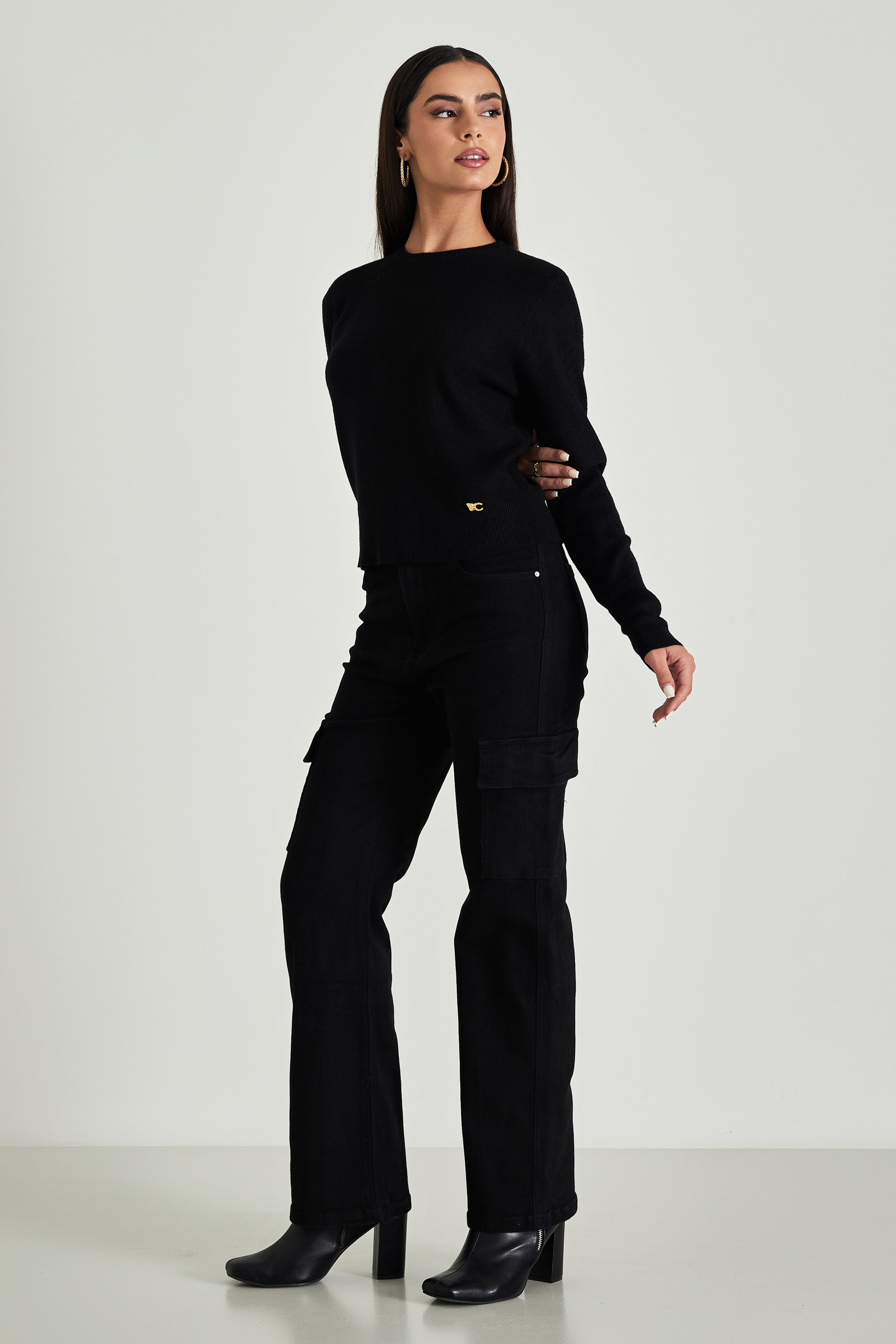 Picture of Ribbed sweater with waistband