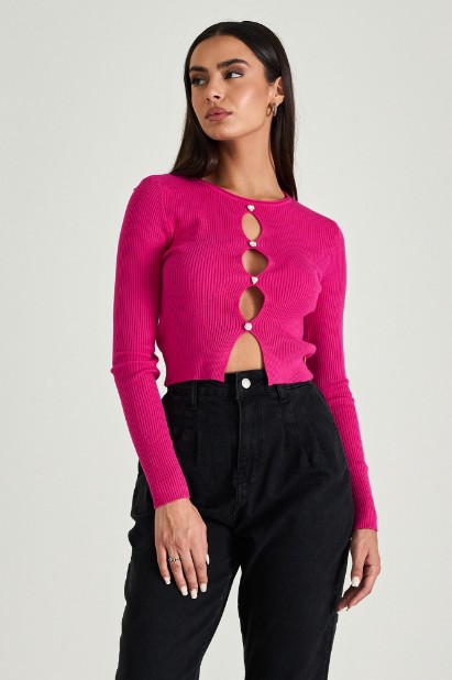 Picture of Open front cropped sweater