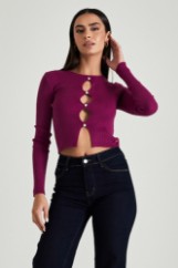 Picture of Open front cropped sweater