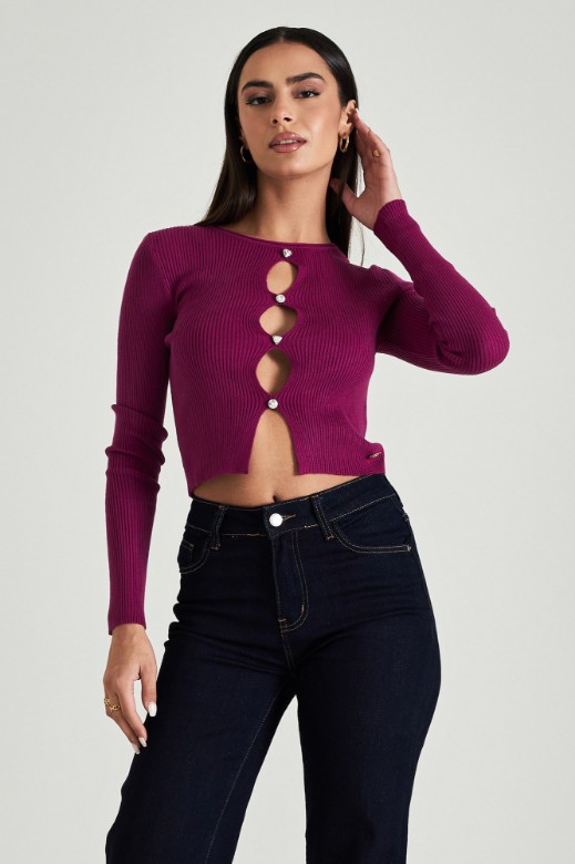 Picture of Open front cropped sweater