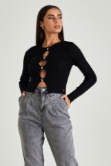 Picture of Open front cropped sweater