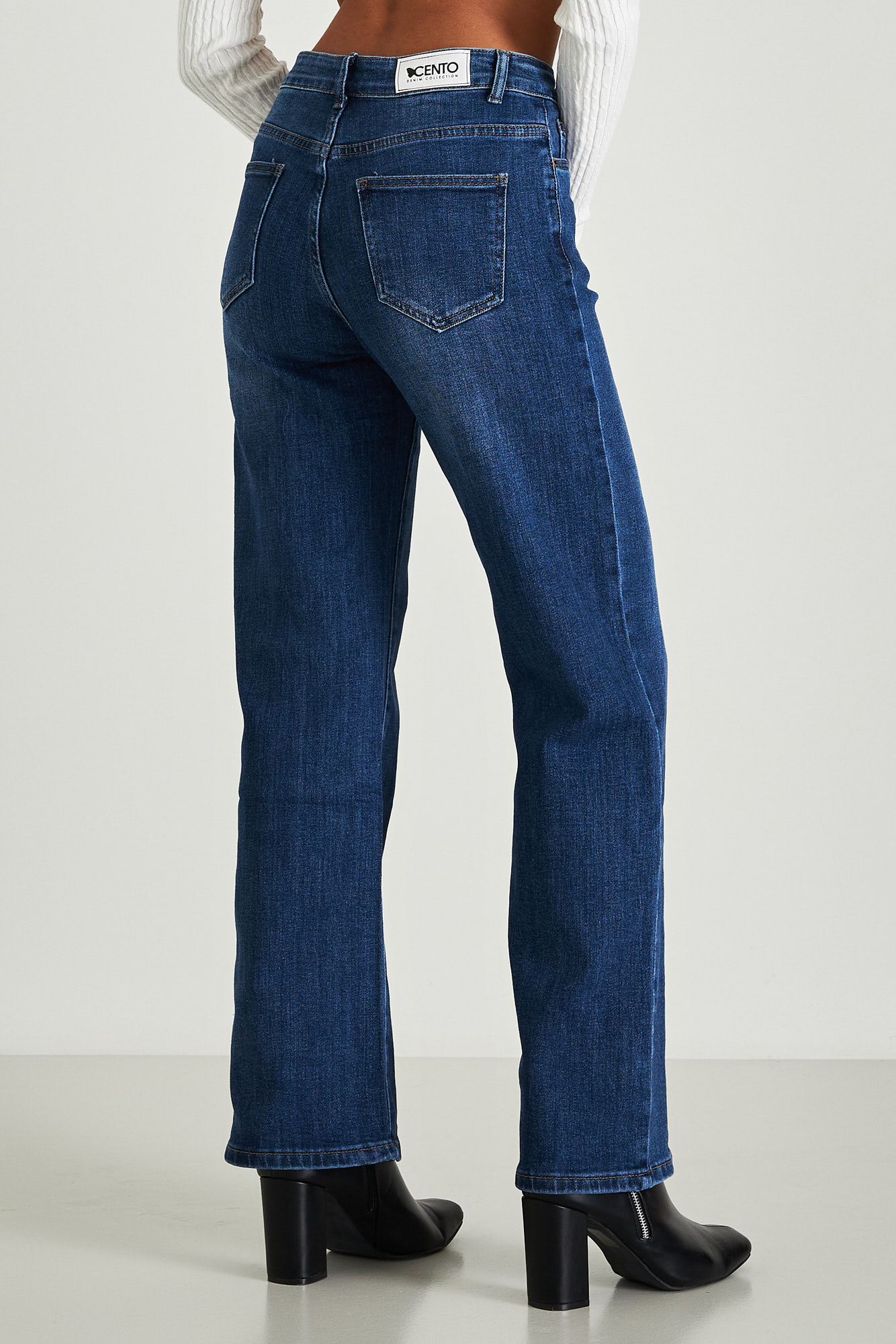 Εικόνα της Τζιν ψηλόμεσο wide leg