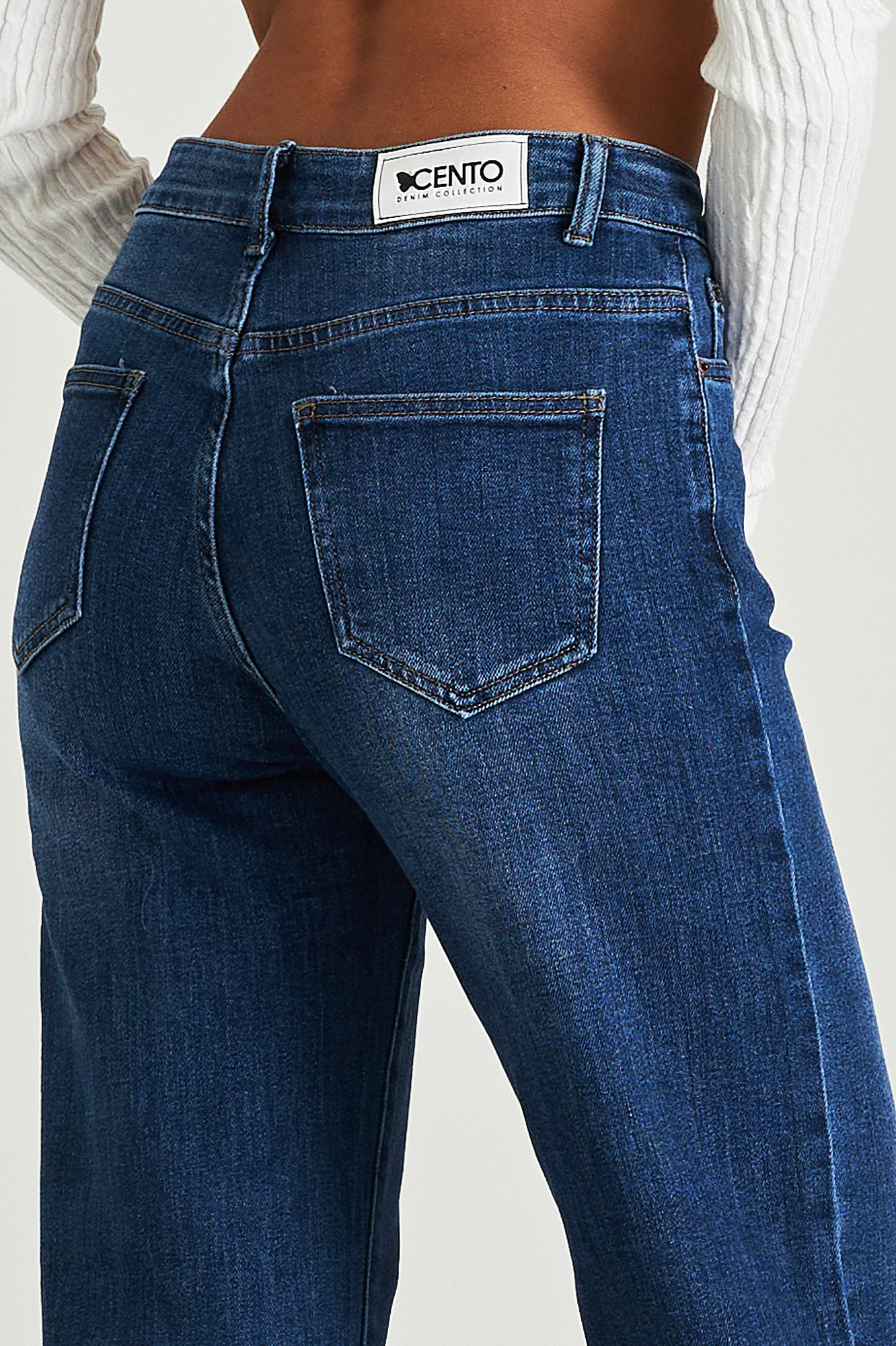 Εικόνα της Τζιν ψηλόμεσο wide leg