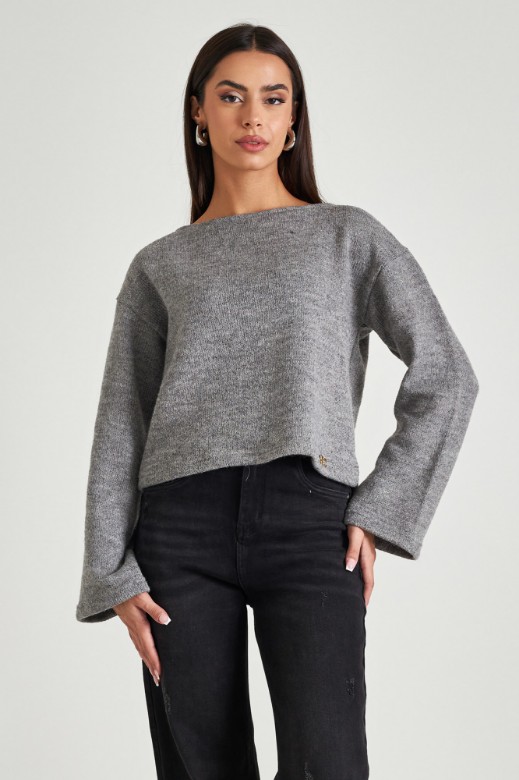 Picture of Knitted sweater with wide sleeves