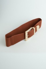 Picture of Faux leather belt with stones