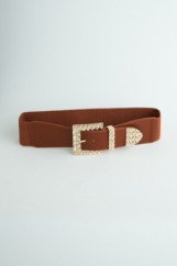 Picture of Faux leather belt with stones