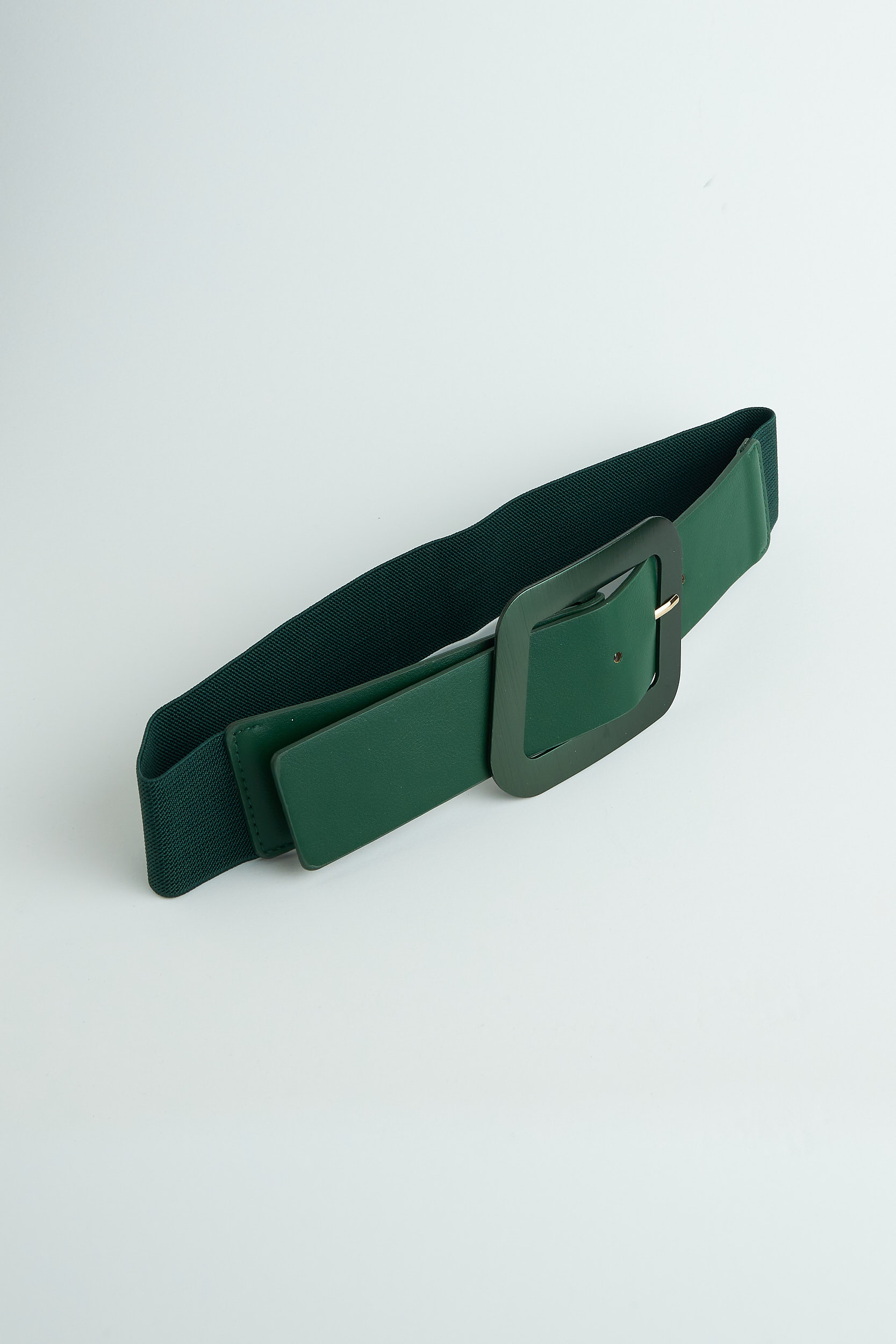 Picture of Faux leather belt with geometric buckle