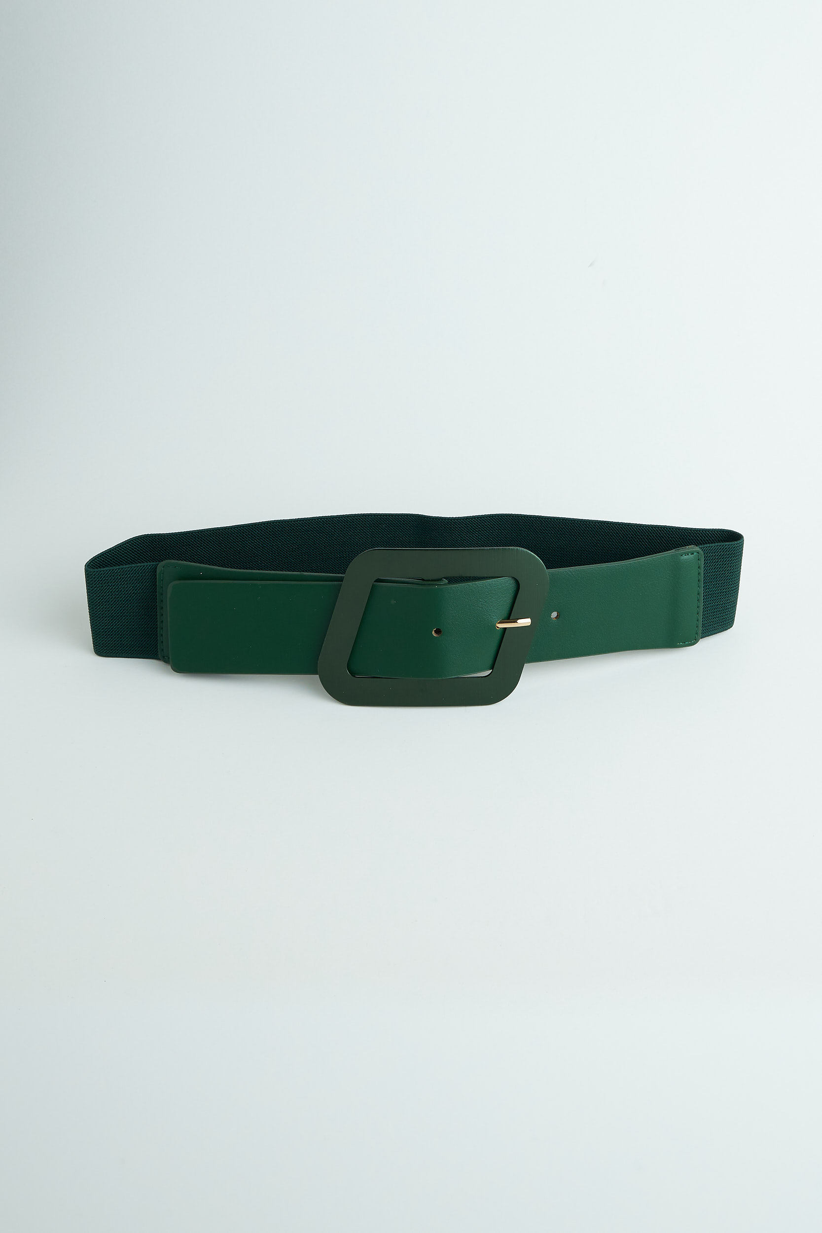 Picture of Faux leather belt with geometric buckle