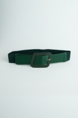 Picture of Faux leather belt with geometric buckle