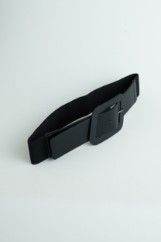 Picture of Faux leather belt with geometric buckle