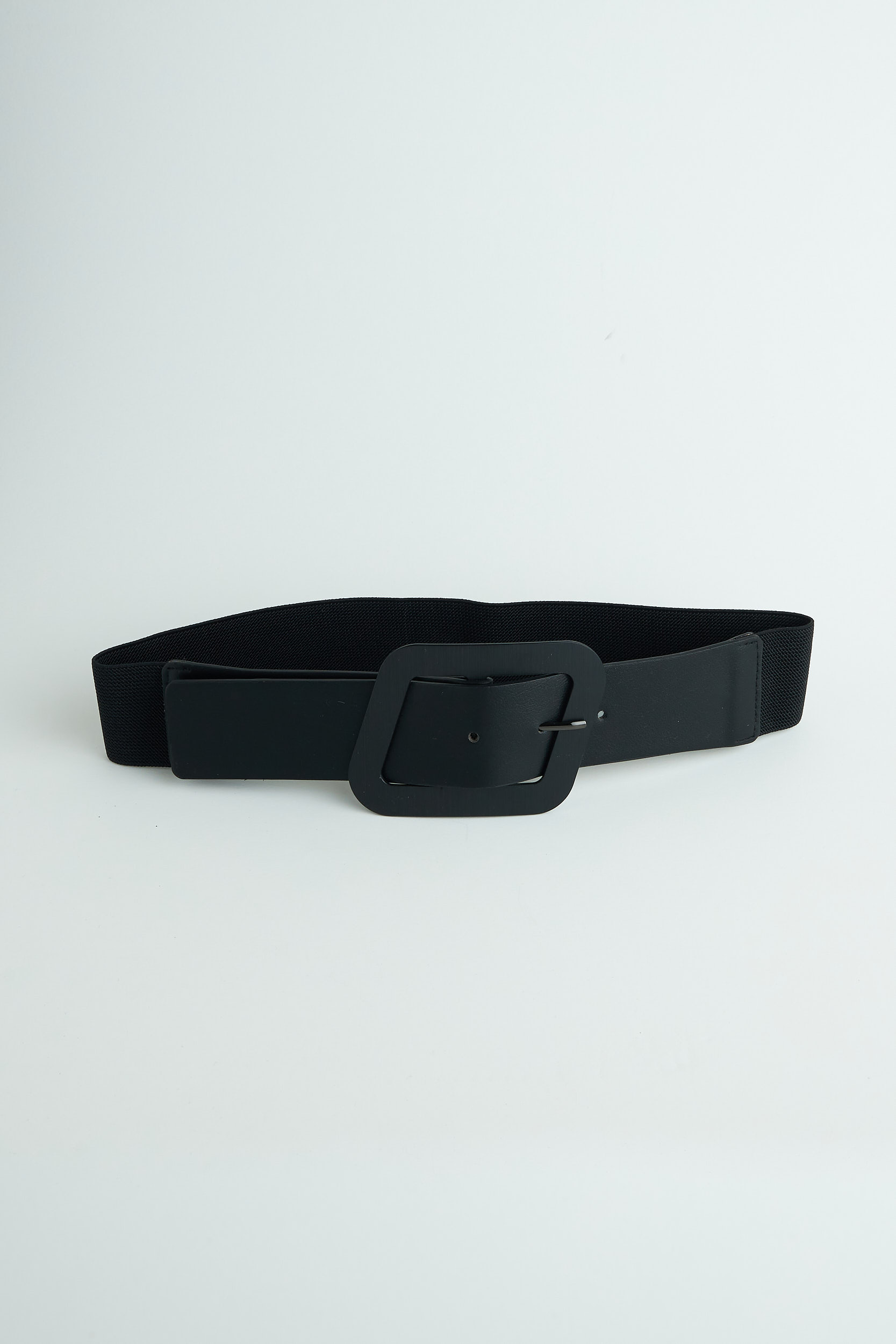 Picture of Faux leather belt with geometric buckle