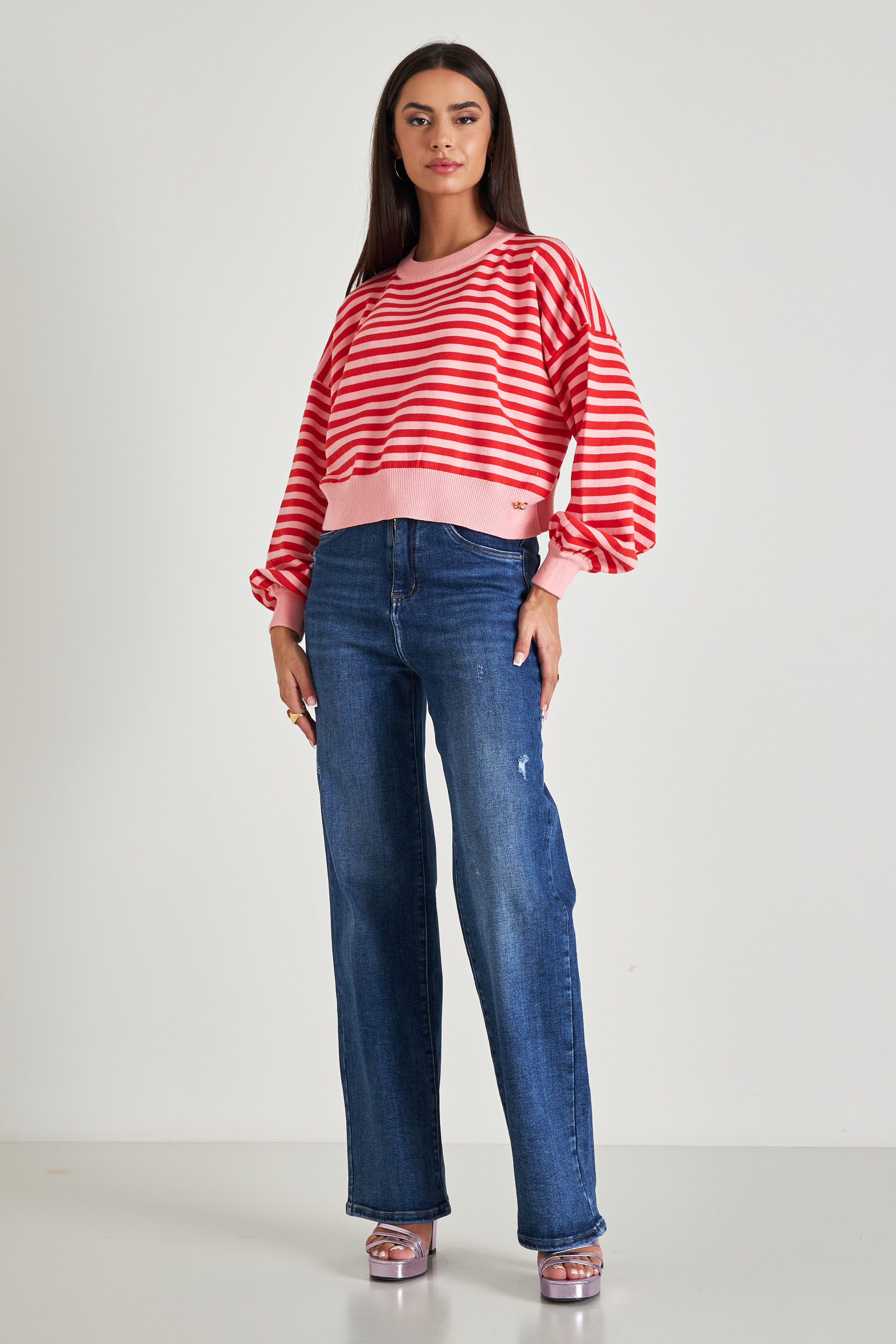 Picture of Stripped cropped sweater