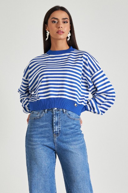 Picture of Stripped cropped sweater