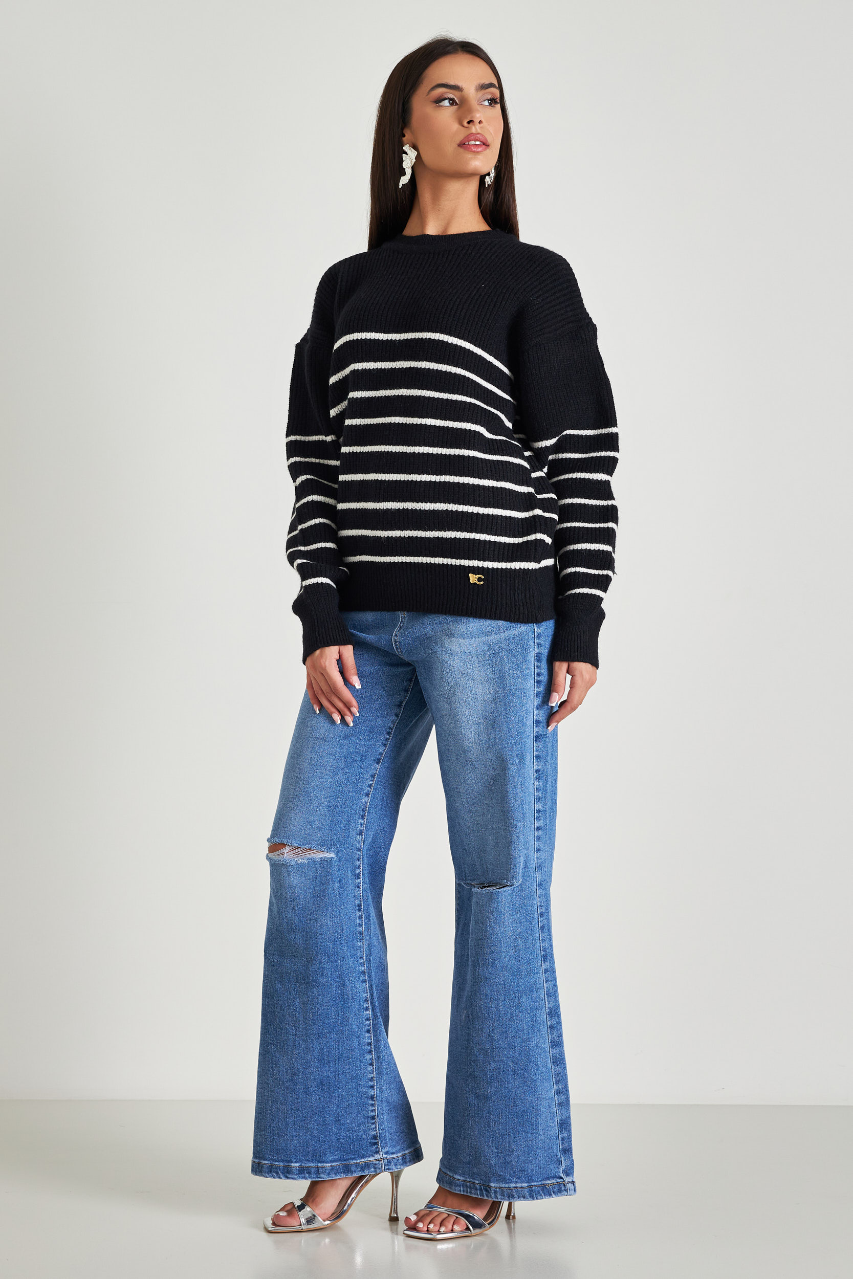 Picture of Thick knit stripped sweater