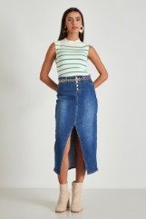 Picture of Denim skirt with split