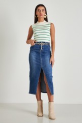 Picture of Denim skirt with split