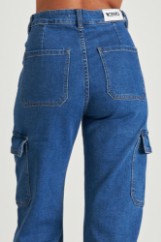 Picture of Denim cargo wide leg