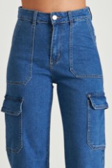 Picture of Denim cargo wide leg