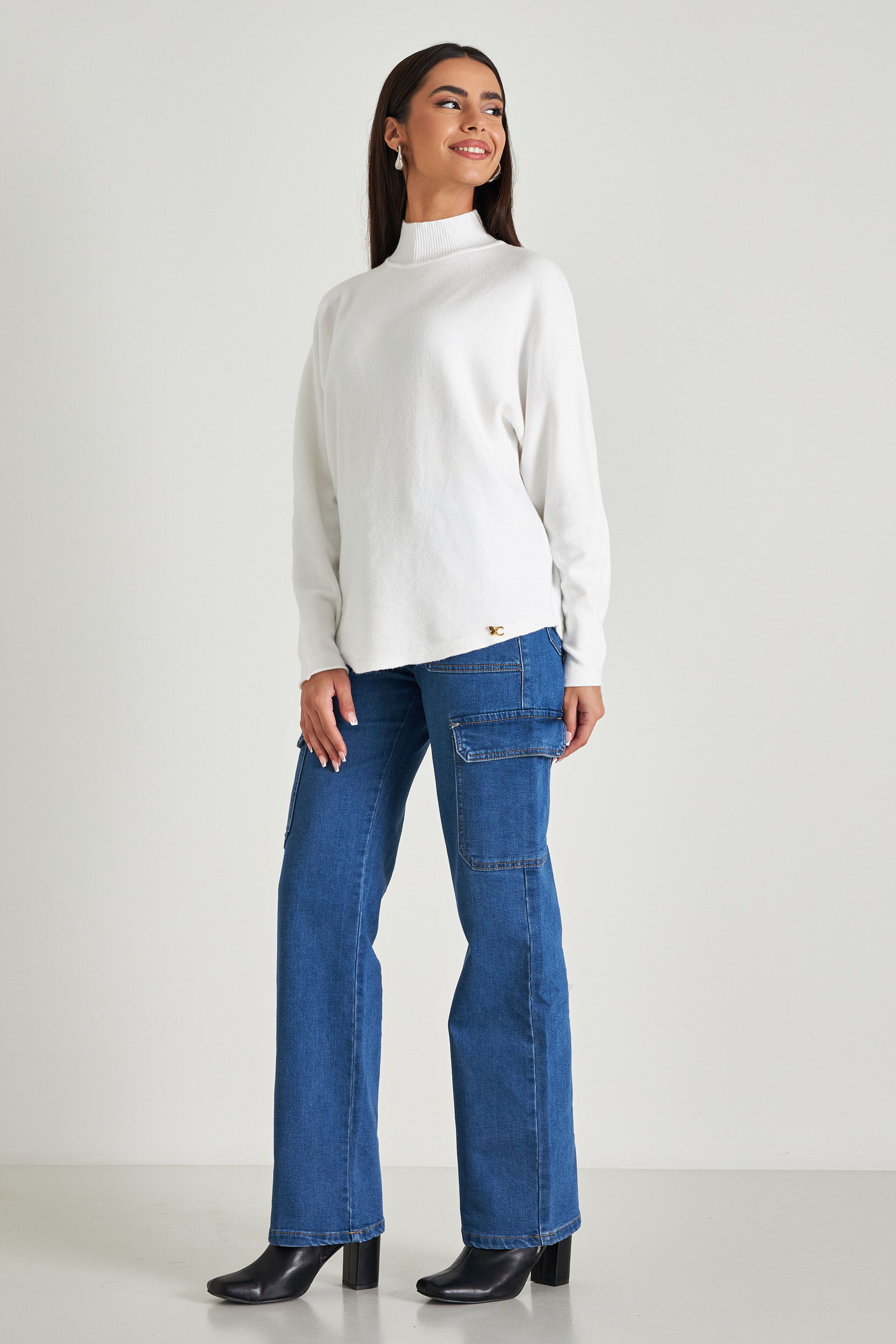 Εικόνα της Τζιν cargo wide leg