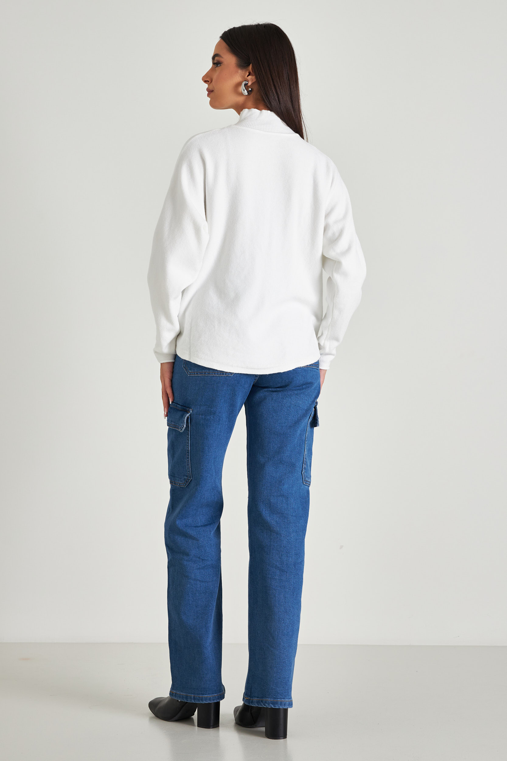 Picture of Denim cargo wide leg