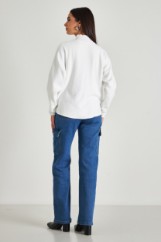 Picture of Denim cargo wide leg