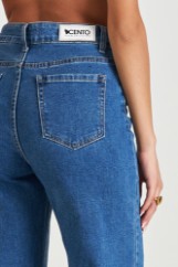 Εικόνα της Denim wide leg με σκίσιμο