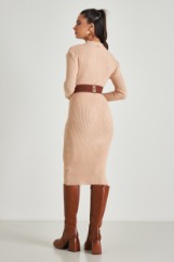 Picture of Ribbed high neck dress