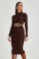 Picture of Ribbed high neck dress