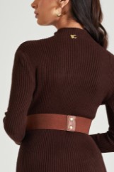 Picture of Ribbed high neck dress