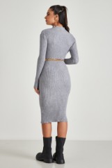 Picture of Ribbed high neck dress