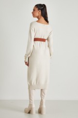 Picture of Loose knitted dress with open neckline