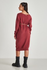 Picture of Loose knitted dress with open neckline