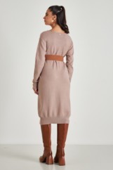 Picture of Loose knitted dress with open neckline