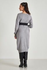 Picture of Loose knitted dress with open neckline