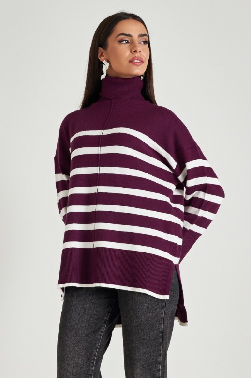 Picture of High neck stripped sweater