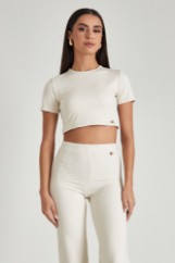 Picture of Crop top in elastic fabric