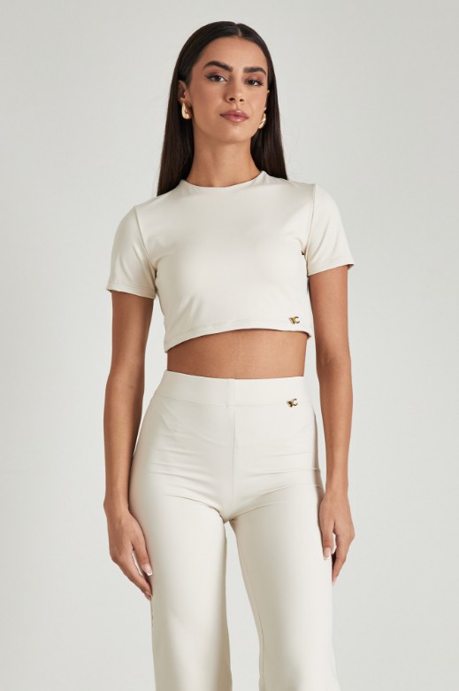Picture of Crop top in elastic fabric