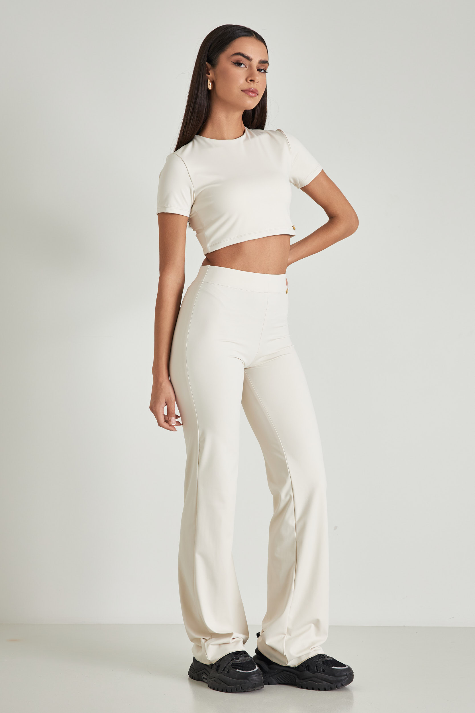 Picture of Crop top in elastic fabric