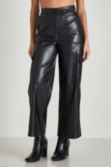 Picture of Faux leather cargo pants