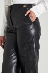 Picture of Faux leather cargo pants