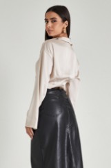 Picture of Satin crop top with zipper