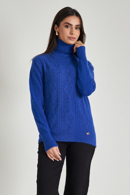 Εικόνα της Πλεκτό πουλόβερ με ψηλό γιακά