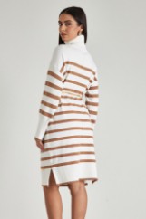 Picture of High neck stripped dress