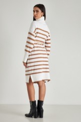 Picture of High neck stripped dress