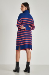 Picture of High neck stripped dress