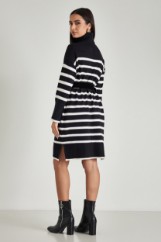 Picture of High neck stripped dress