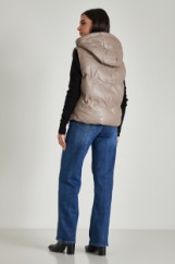 Picture of Sleeveless faux leather jacket