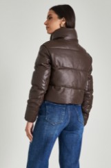 Picture of Cropped faux leather jacket