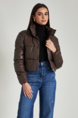 Picture of Cropped faux leather jacket